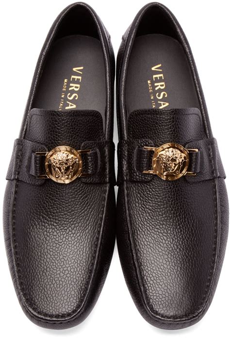 versace collection men's strap vamp loafer|Versace loafers for men.